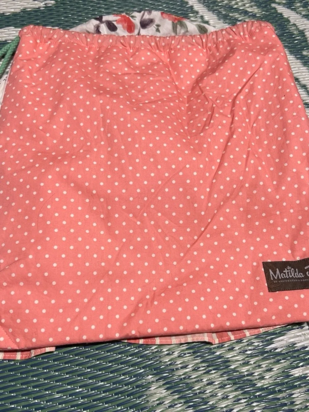 Matilda Jane Coral Pink Drawstring backpack